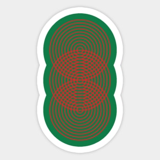 Hypnotic Red Circle Sticker